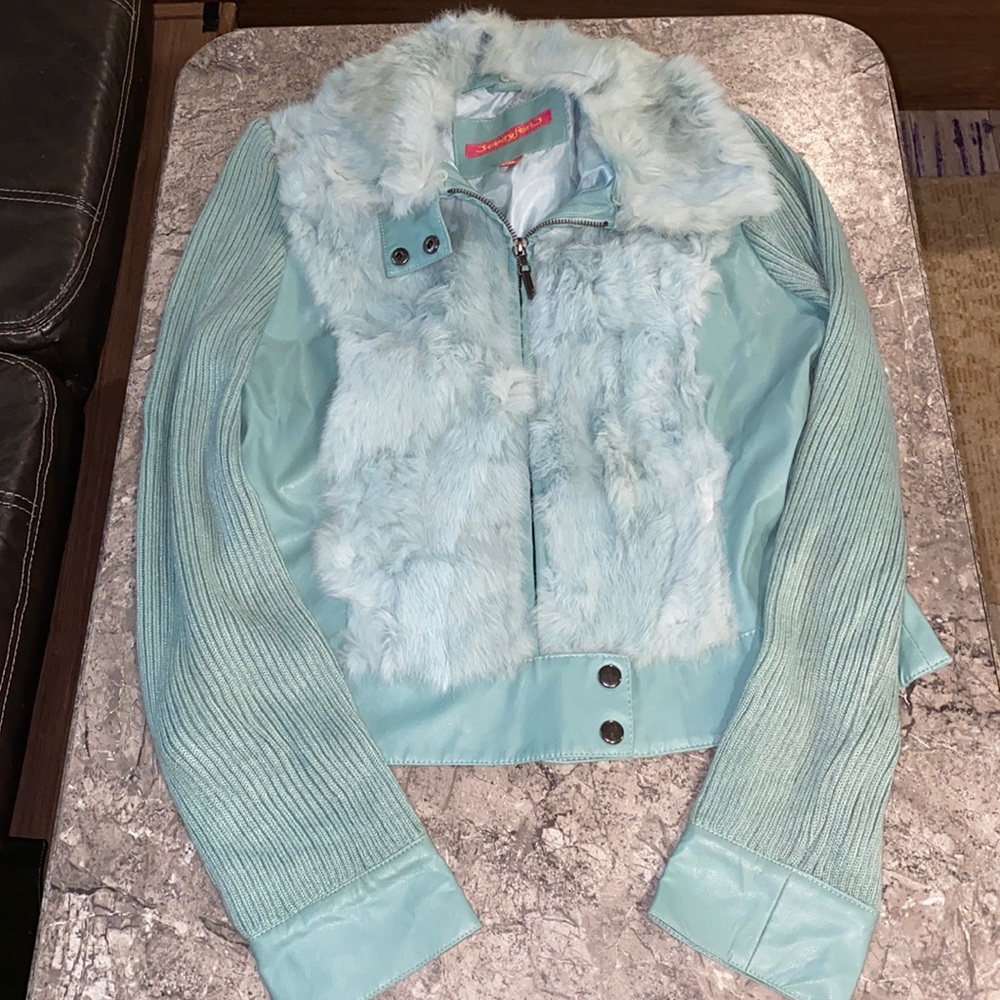 Jennyfer J rabbit fur coat